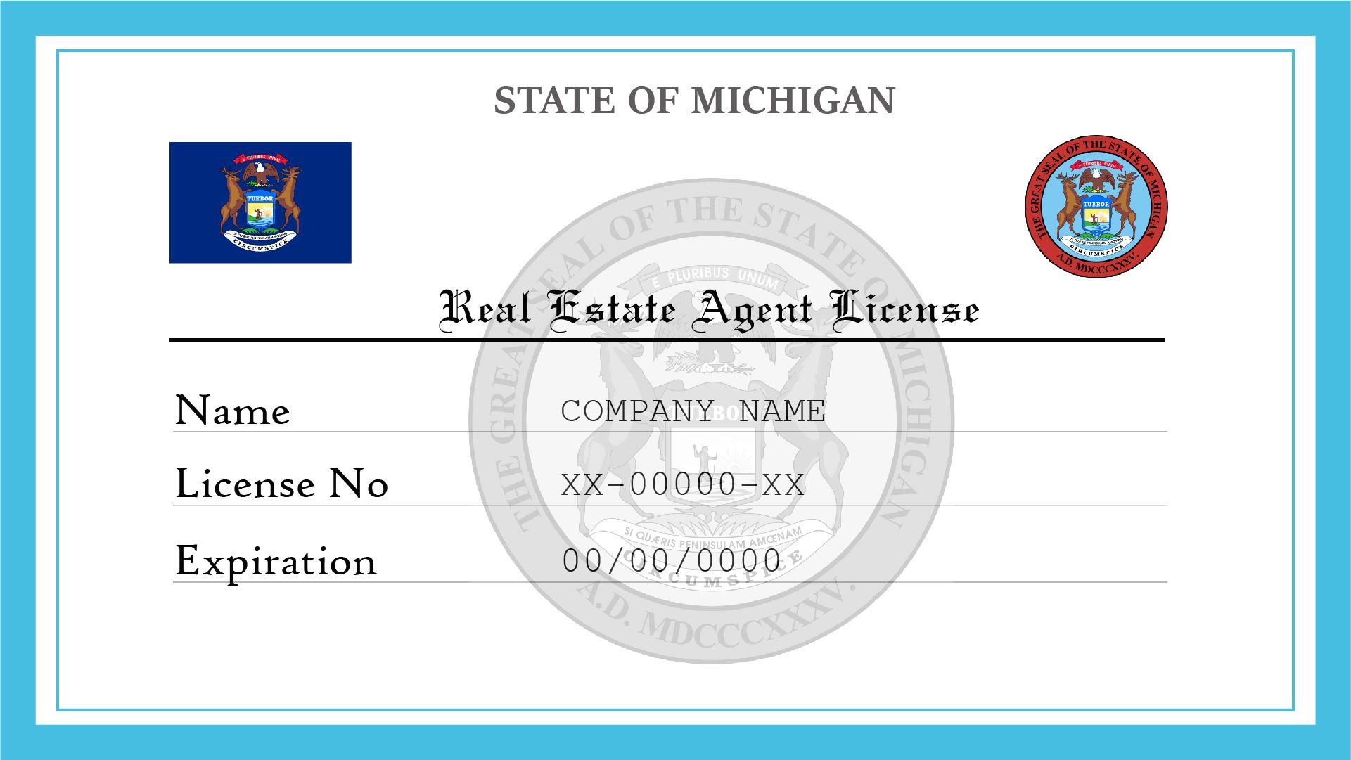 How much is a real estate license in michigan