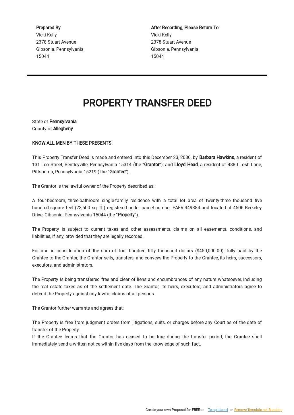 Title to real estate is transferred when a deed is