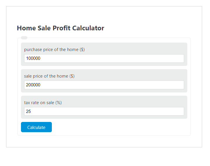 How to calculate home sale profit