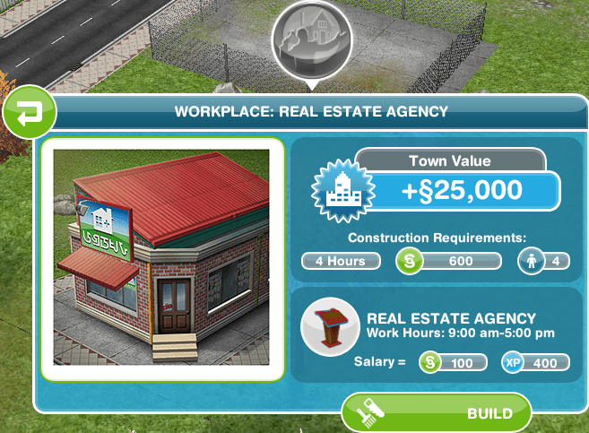 Sims freeplay how to get real estate agency