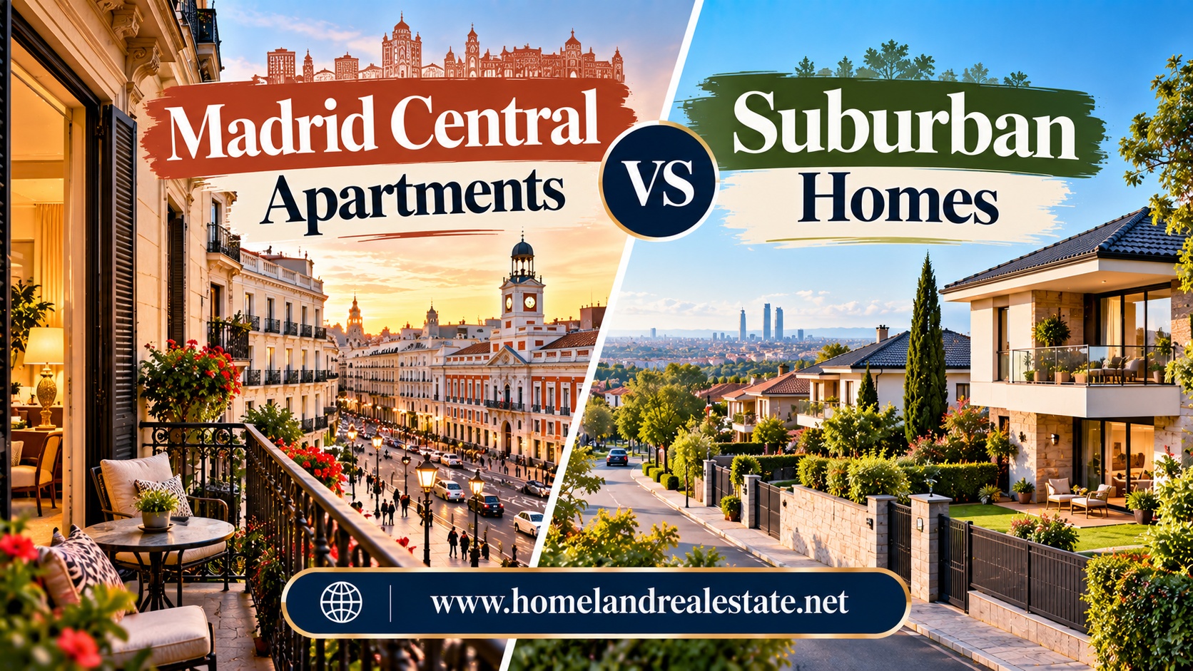 Madrid Central Apartments vs Suburban Homes
