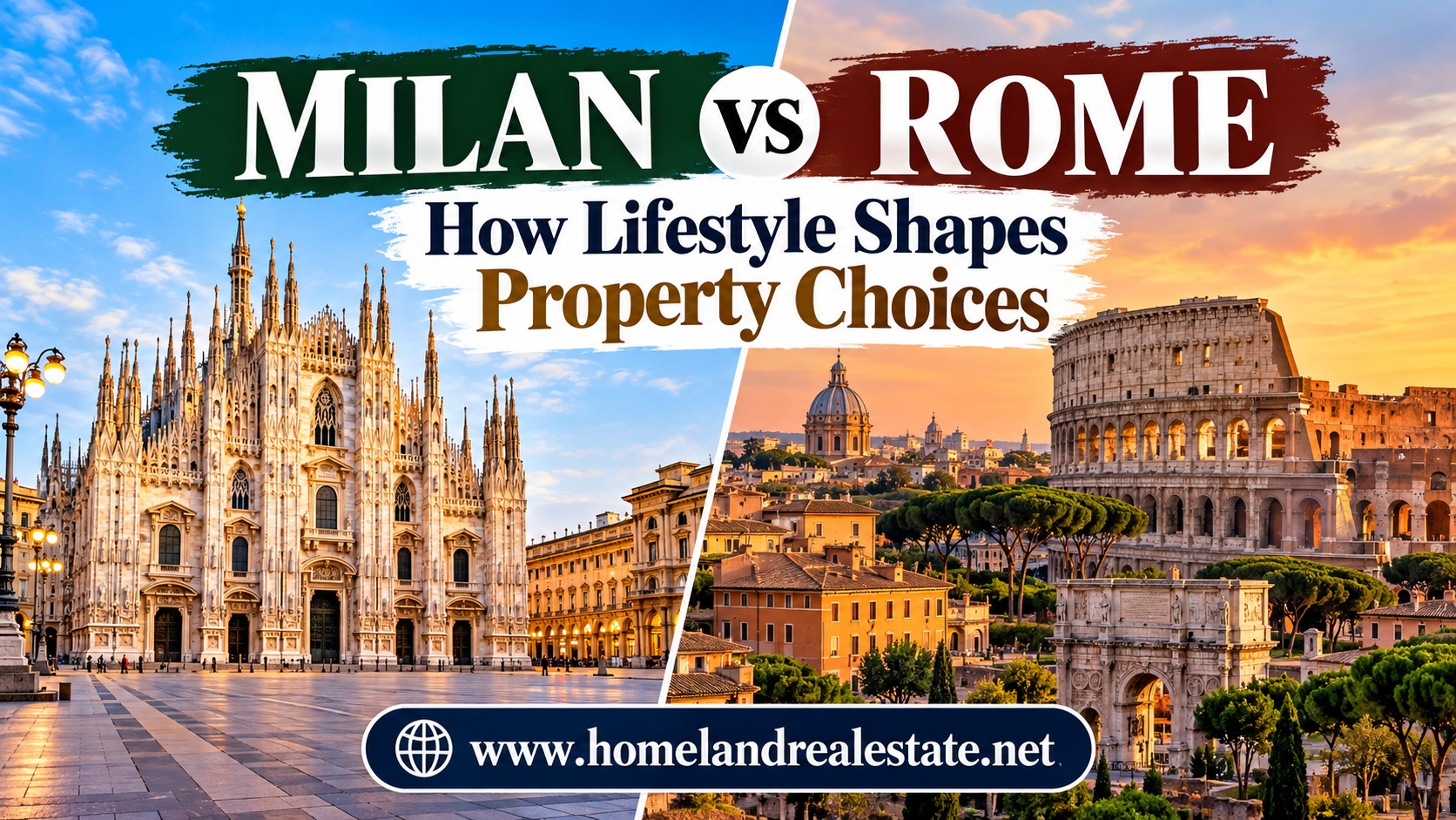 Milan vs Rome: How Lifestyle Shapes Property Choices